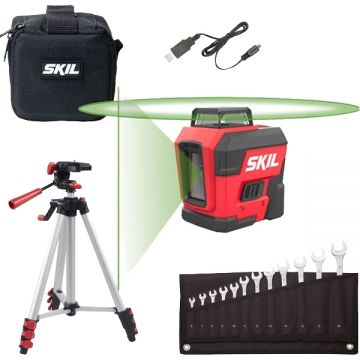 Skil  1961 DA + Proxxon SlimLine - Nivela laser cu linii 30 m geanta textila + Set chei combinate 6-19 mm 12 bucati