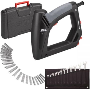 Skil  8200 AC + Proxxon SlimLine - Capsator electric 11.4 mm accesorii valiza plastic + Set chei combinate 6-19 mm 12 bucati