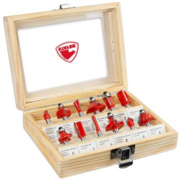 Stayer  1.351 - Set cutite frezat tija 6 mm ambalaj lemn 12 bucati
