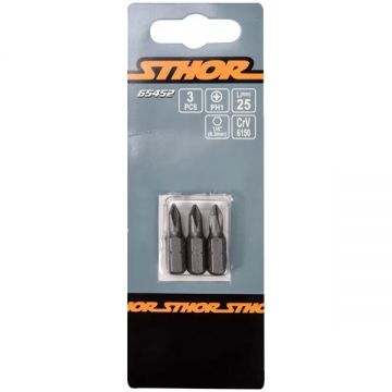 Sthor  65452 - Set capete de insurubare profil PH1 3 bucati