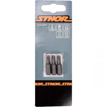 Sthor  65495 - Set capete de insurubare profil TX25 3 bucati