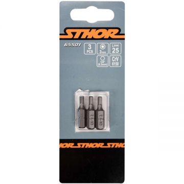Sthor  65501 - Set capete de insurubare profil HEX3 3 bucati