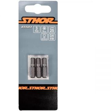 Sthor  65503 - Set capete de insurubare profil HEX5 3 bucati