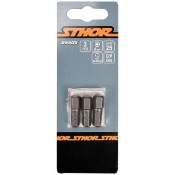 Sthor  65505 - Set capete de insurubare profil HEX8 3 bucati