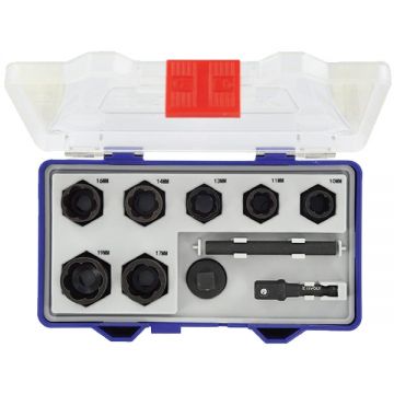 Tivoly  11521470002 - Set capete extractoare suruburi rupte 10-19 mm 10 bucati