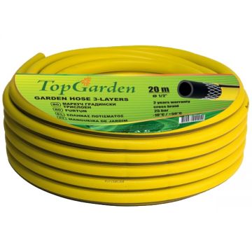 Top Garden  402114 - Furtun 20  m 1/2 inch 25 bar -10/+50 grade fara tambur