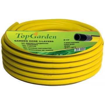 Top Garden  402116 - Furtun 50  m 1/2 inch 25 bar -10/+50 grade fara tambur