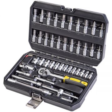 Topmaster  339203 - Set capete de insurubare si chei tubulare mixte 45 bucati prelungitor insurubare cheie cu clichet