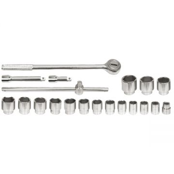 Vorel  58150 - Set capete chei tubulare 22-50  mm patrat 3/4 inch 20 bucati