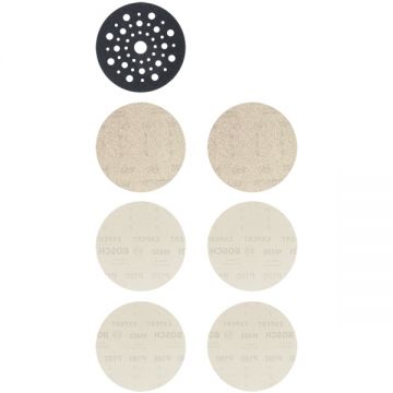 Bosch  EXPERT M480 - Set foi abrazive rotunde 125 mm granulatie mixta fara gauri 7 bucati