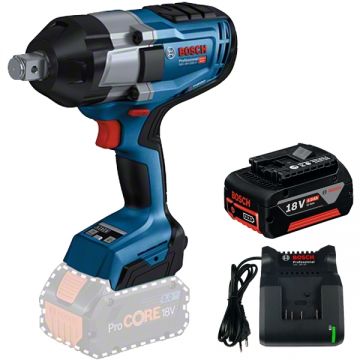 Bosch  GDS 18V-1050 H + GBA + GAL 18V-20 - Masina de insurubat cu impact 1050 Nm M10-M24 + Set 1 acumulator si incarcator Li-Ion 18 V 4 Ah