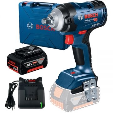 Bosch  GDS 18V-400 - Masina de insurubat cu impact 400 Nm M10-M20 valiza plastic + Acumulator Li-Ion 18 V 4 Ah + Incarcator