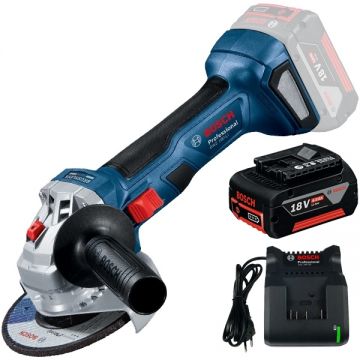 Bosch  GWS 180-LI + GBA + GAL 18V-20 - Polizor unghiular 125 mm + Set 1 acumulator si incarcator Li-Ion 18 V 4 Ah
