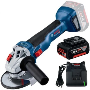 Bosch  GWS 18V-10 + GBA + GAL 18V-20 - Polizor unghiular 115 mm + Set 1 acumulator si incarcator Li-Ion 18 V 4 Ah