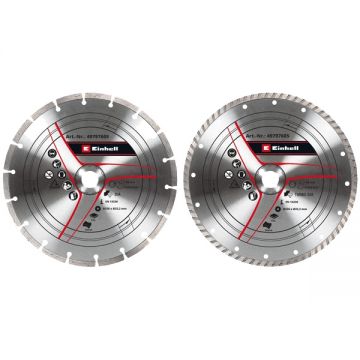 Einhell  49797605 - Discuri diamantate de taiere 230x22.2x2.6-3.3 mm taiere uscata 2 bucati