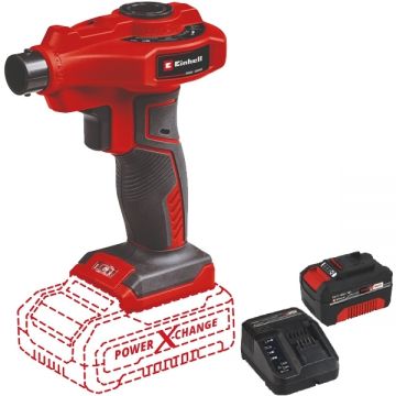 Einhell  CE-AP 18 Li PXC + Starter Kit - Pompa pentru aer 0.053 bar + Set 1 acumulator si incarcator Li-Ion 18 V 4 Ah