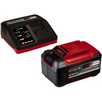 Einhell  Fastcharger PXC - Set 1 acumulator si incarcator Li-Ion 18 V 5.2 Ah incarcare rapida