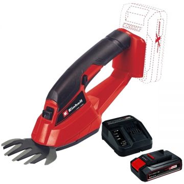 Einhell  GC-CG 18/1 Li PXC + Starter Kit - Masina de tuns gard viu 100 cm + Set 1 acumulator si incarcator Li-Ion 18 V 2.5 Ah