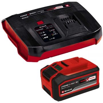 Einhell  PXC-Starter-Kit - Set 1 acumulator si incarcator Li-Ion 18 V 4/6 Ah incarcare rapida