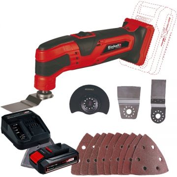 Einhell  TC-MG 18 Li PXC + Starter Kit - Multicutter + Set 1 acumulator si incarcator Li-Ion 18 V 2.5 Ah