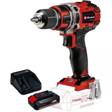 Einhell  TE-CD 18/50 Li BL PXC + Starter Kit - Masina de gaurit si insurubat 50 Nm + Set 1 acumulator si incarcator Li-Ion 18 V 2.5 Ah