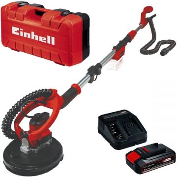 Einhell  TE-DW 18/225 Li BL PXC + Starter Kit  - Slefuitor pentru pereti + Set 1 acumulator si incarcator Li-Ion 18 V 2.5 Ah