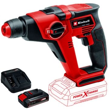Einhell  TE-HD 18/12 Li PXC + Starter Kit - Rotopercutor SDS-Plus 1.3 J + Set 1 acumulator si incarcator Li-Ion 18 V 2.5 Ah