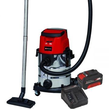Einhell  TE-VC 36/25 Li S PXC + Starter Kit - Aspirator 150 mbar + Set 1 acumulator si incarcator Li-Ion 18 V 4 Ah
