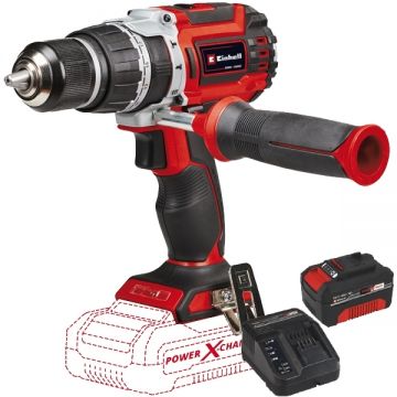 Einhell  TP-CD 18/60 Li-i BL PXC + Starter Kit - Masina de gaurit si insurubat 60 Nm + Set 1 acumulator si incarcator Li-Ion 18 V 4 Ah