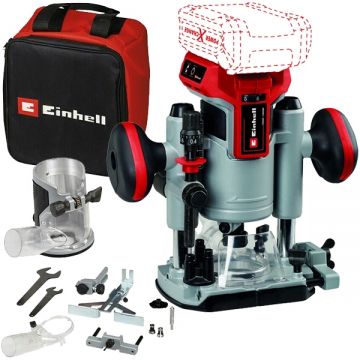 Einhell  TP-RO 18 Set Li BL PXC - Masina de frezat fara acumulatori si incarcator Li-Ion 18 V - Ah 6 8 mm geanta textila