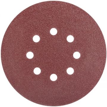 Evotools  680632 - Set foi abrazive rotunde 125 mm granulatie 40 8 gauri 5 bucati