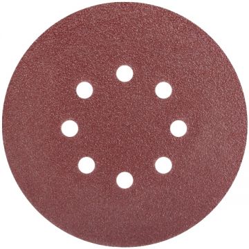 Evotools  680633 - Set foi abrazive rotunde 125 mm granulatie 60 8 gauri 5 bucati