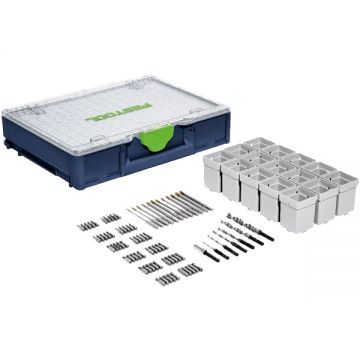 Festool  SYS3 ORG M 89 CE-M - Set accesorii insurubare si burghie lemn 94 bucati