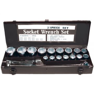 Gadget  330523 - Set capete chei tubulare 19-50  mm patrat 3/4 inch 21 bucati