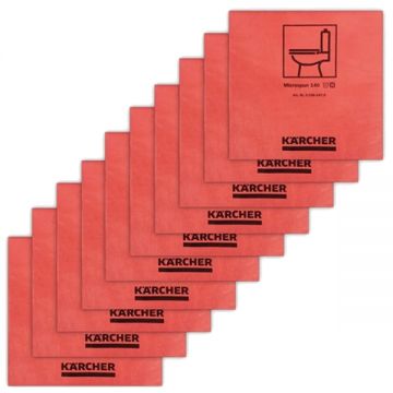 Karcher  3.338-247.0 - Laveta rosie din microfibra 10 bucati