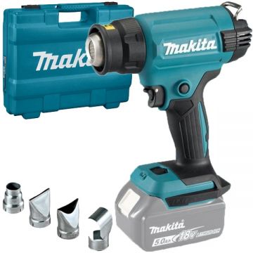 Makita  DHG181ZK - Suflanta cu aer cald fara acumulatori si incarcator Li-Ion 18 V - Ah 200 l/min valiza plastic accesorii