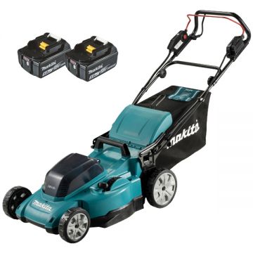 Makita  DLM481CT2 - Masina de tuns iarba cu 2 acumulatori Li-Ion 18 V 5 Ah 48 cm 62 l