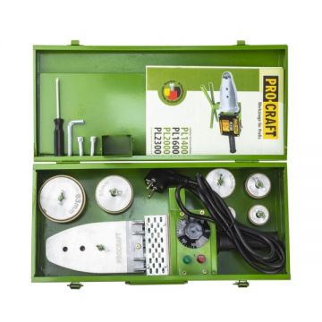 Aparat lipit tevi PPR, PPC Procraft PL1600, 1600 W, 300 grade C, trusa cu 6 bac-uri