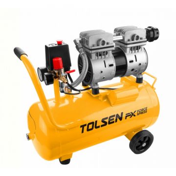 Compresor aer TOLSEN, 24 L, 7 Bari, 800 W, silentios si fara ulei