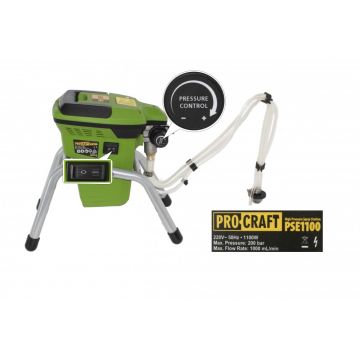 Pistol de vopsit Procraft PSE1100, 1100W pistol vopsit universal