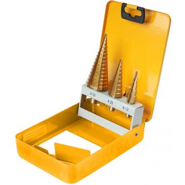 Set de 3 Freza metal elicoidal 4-32*2mm placata cu titan