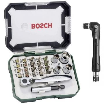 Bosch  2607017392 - Set capete de insurubare si chei tubulare mixte 27 bucati