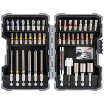 Bosch  2607017561 - Set capete de insurubare si chei tubulare mixte 43 bucati