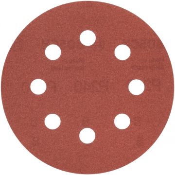 Bosch  2609256A20 - Set foi abrazive rotunde 115 mm granulatie 240 8 gauri 5 bucati