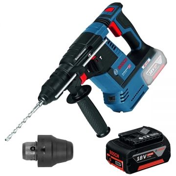 Bosch  GBH 18V-26 F + GBA - Rotopercutor SDS-Plus 2.6 J mandrina interschimbabila + Acumulator Li-Ion 18 V 5 Ah