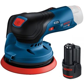Bosch  GEX 12V-125 + 1600A00X79 - Slefuitor cu excentric 125 mm + Acumulator Li-Ion 12 V 3 Ah