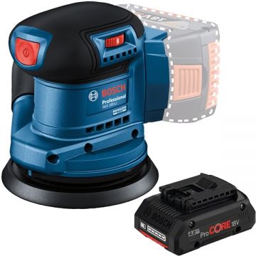 Bosch  GEX 185-LI + ProCORE - Slefuitor cu excentric 125 mm + Acumulator Li-Ion 18 V 4 Ah