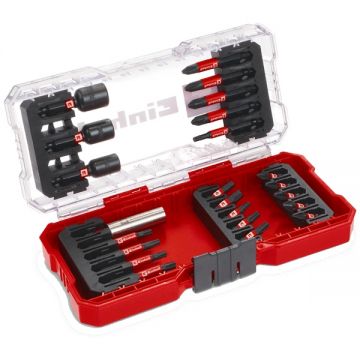 Einhell  S-CASE - Set capete de insurubare si chei tubulare mixte 23 bucati