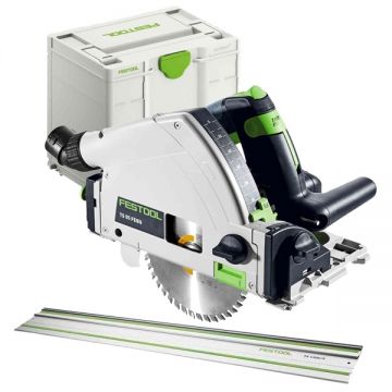Festool  TS 55 FEBQ-Plus + FS 1400/2 - Fierastrau circular 1200 W 160x20 mm valiza speciala + Sina de ghidare 1400 mm