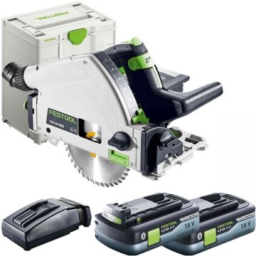 Festool  TSC 55 KEB - Fierastrau circular 160x20 mm valiza speciala + 2x Acumulator Li-Ion 18 V 4 Ah + Incarcator